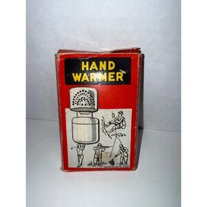 Vintage Phoenix Hand Warmer Chrome Metal Pocket Heater with Pouch and Box HK